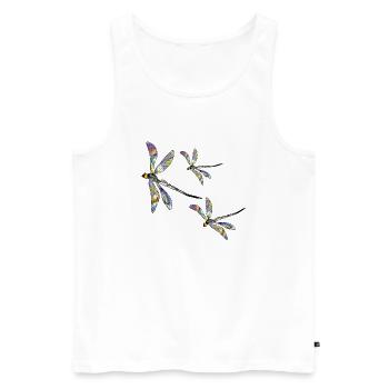 Libellules - Débardeur bio Premium Homme - blanc - Devant - Michal (187cm)