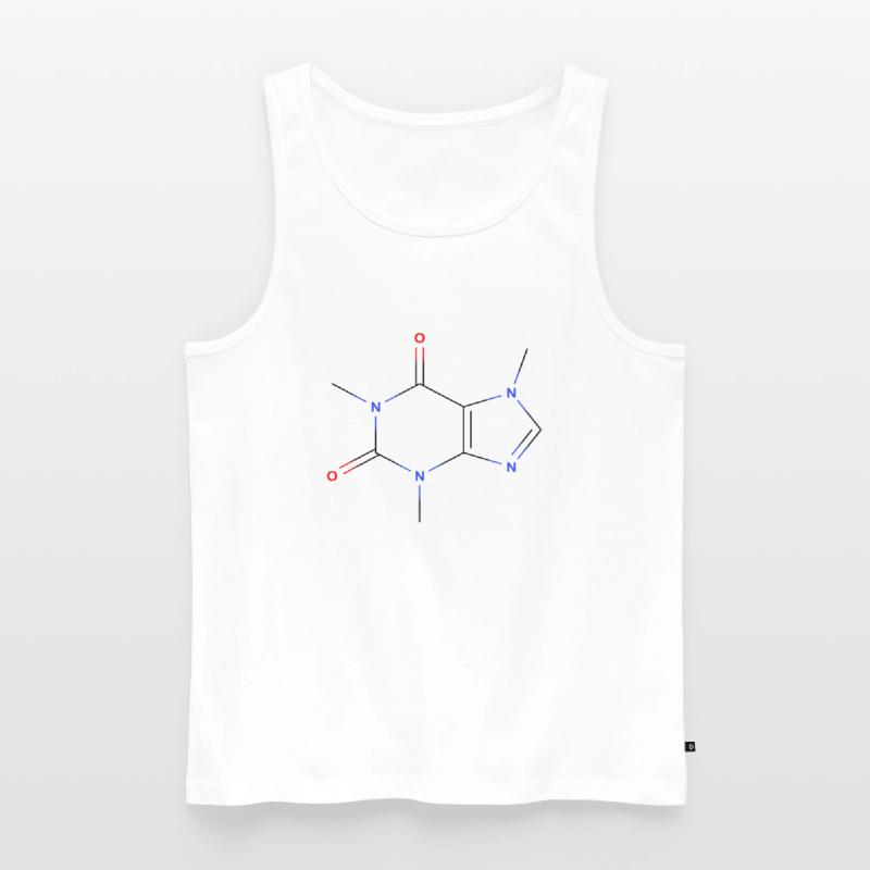 Caffeine Molecule - Colored Structural Formula Men's Premium Organic Tank Top
