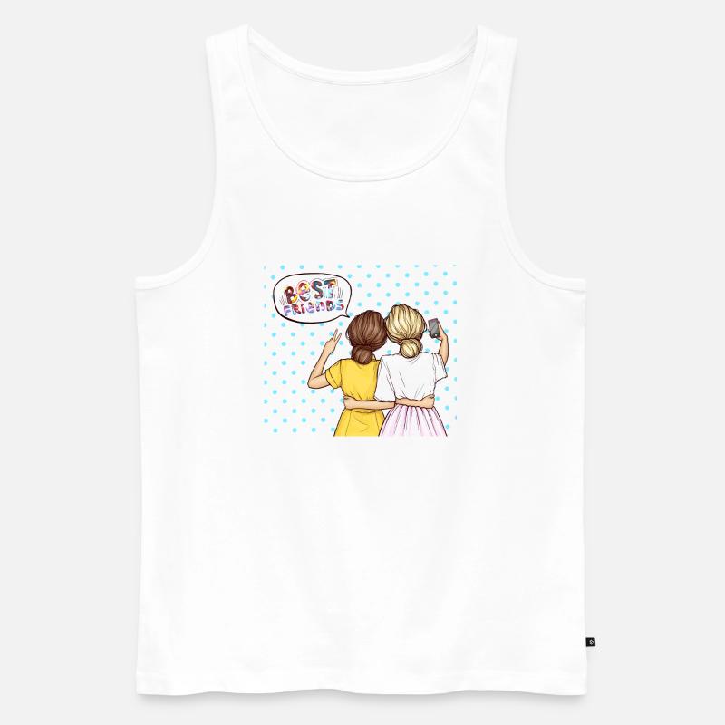 Beste Freunde - Männer Premium Bio Tank Top - Weiß