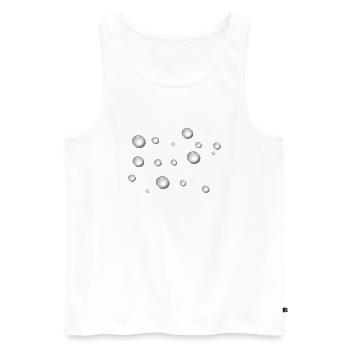 Goutte d’eau Pluie - Débardeur bio Premium Homme - blanc - Devant - AI Model Male 178 light (178cm)