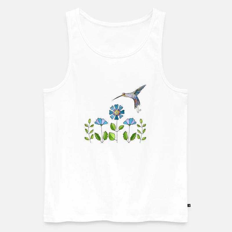 Vogel - Männer Premium Bio Tank Top - Weiß