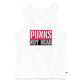 punks not dead quote - Men's Premium Organic Tank Top - white - Front - AI Model Male 178 light (178cm)