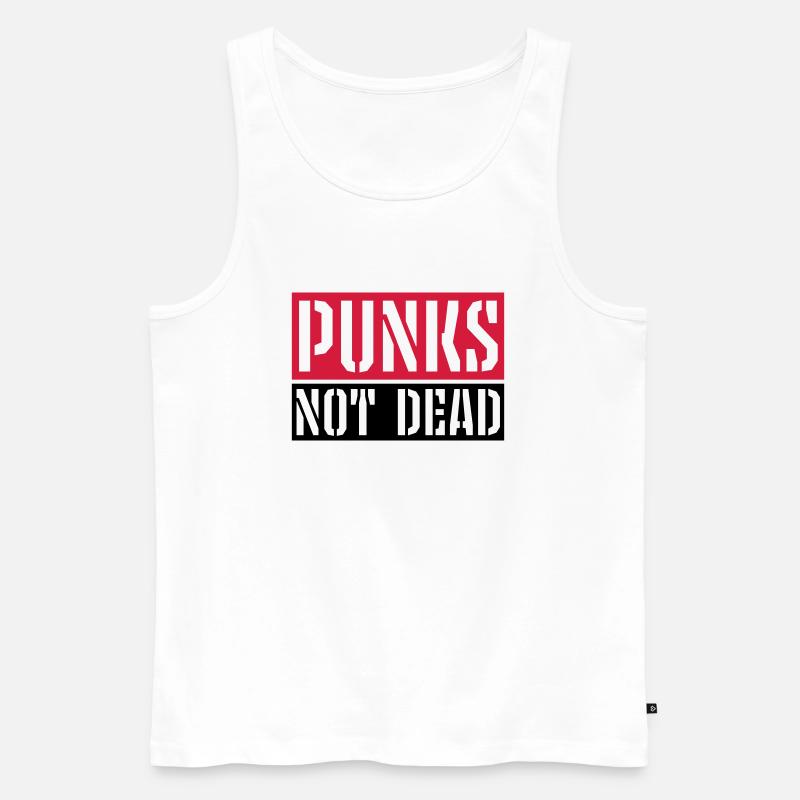 punks not dead Zitat - Männer Premium Bio Tank Top - Weiß