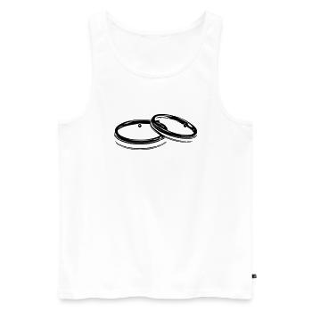 Golden Wedding Wedding Marriage Engagement Bride 2 - Men's Premium Organic Tank Top - white - Front - Michal (187cm)