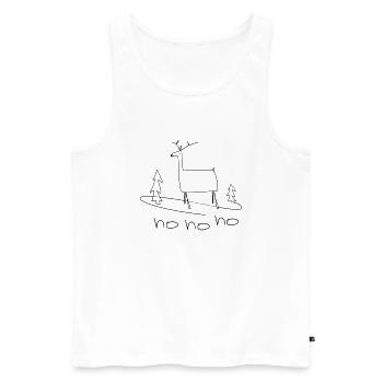 ho ho ho - Weihnachten Rentier Motiv - Männer Premium Bio Tank Top - Weiß - Vorne - Michal (187cm)