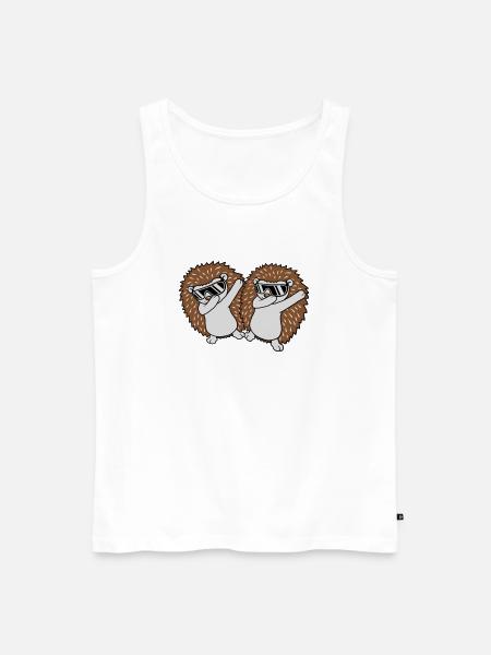 2 dabbing hedgehog friends - Men's Premium Organic Tank Top - white