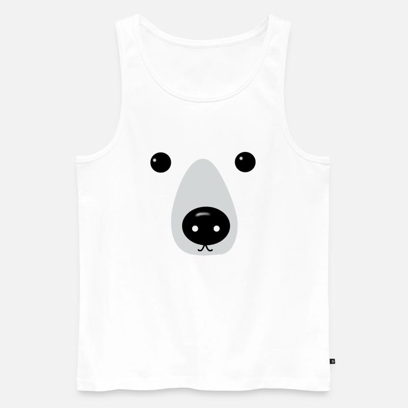 BEAR - Men's Premium Organic Tank Top - white