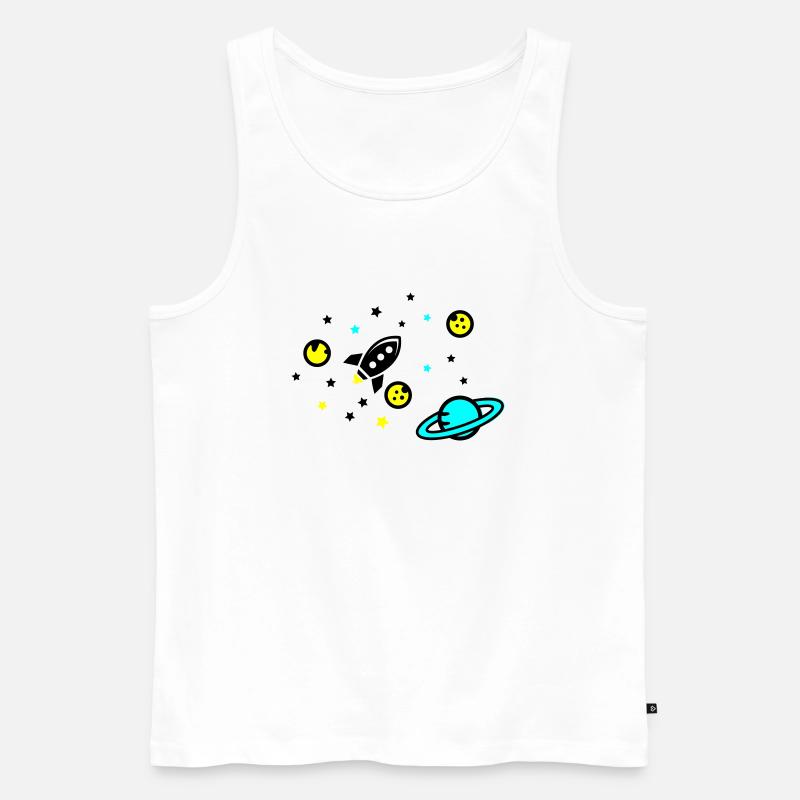 Universe - Männer Premium Bio Tank Top - Weiß