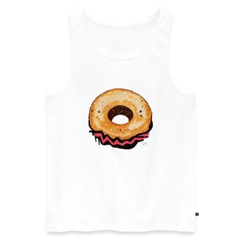 donuttee - Débardeur bio Premium Homme - blanc - Devant - Michal (187cm)