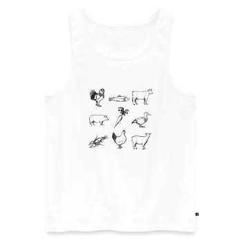 The Mealchoice - Men's Premium Organic Tank Top - white - Front - Michal (187cm)