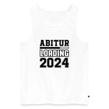 Abitur Loading 2024 - Männer Premium Bio Tank Top - Weiß - Vorne - Michal (187cm)