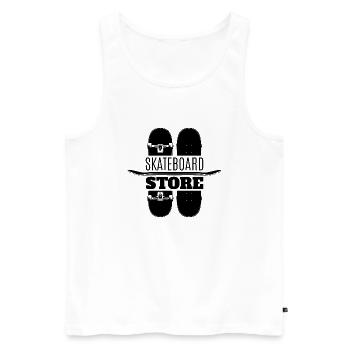 Skateboard SUP Surfing - Men's Premium Organic Tank Top - white - Front - Michal (187cm)