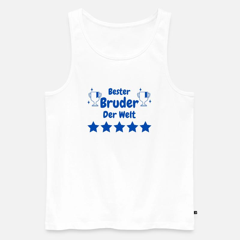 Bester Bruder der Welt - Männer Premium Bio Tank Top - Weiß