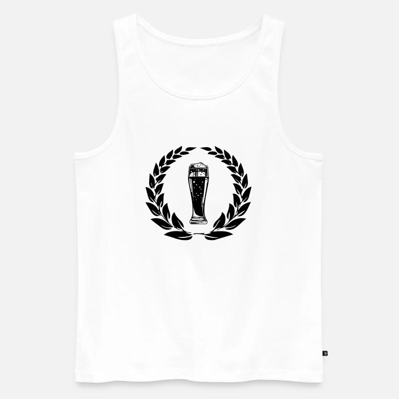 bier kranz - Männer Premium Bio Tank Top - Weiß