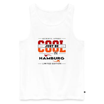 Hamburg Meine Stadt Cool I Love Reise Tour - Männer Premium Bio Tank Top - Weiß - Vorne - Michal (187cm)