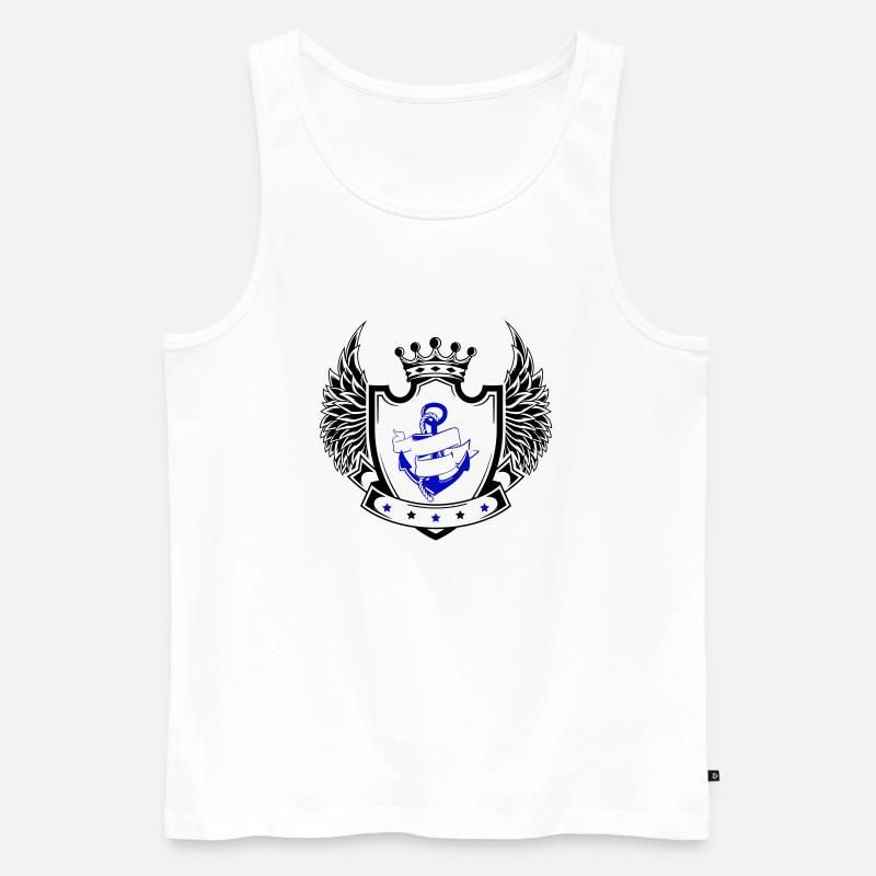 anker wappen - Männer Premium Bio Tank Top - Weiß