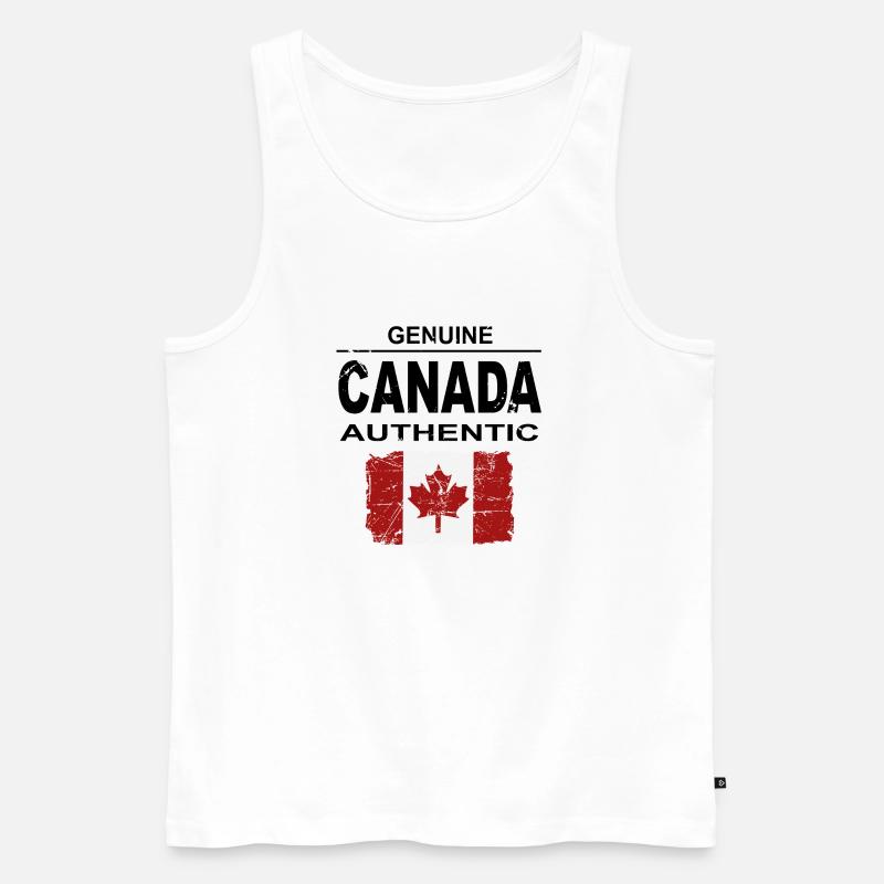 Kanada - Maple Leaf - Canada - Männer Premium Bio Tank Top - Weiß