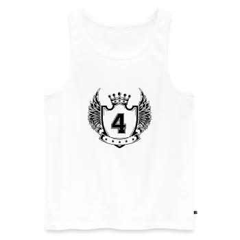 Armoiries 4 - Débardeur bio Premium Homme - blanc - Devant - Michal (187cm)
