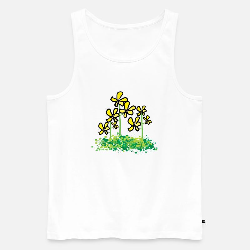 Rapsblüte - Männer Premium Bio Tank Top - Weiß