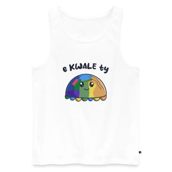 e KWALE ty - Männer Premium Bio Tank Top - Weiß - Vorne - Michal (187cm)