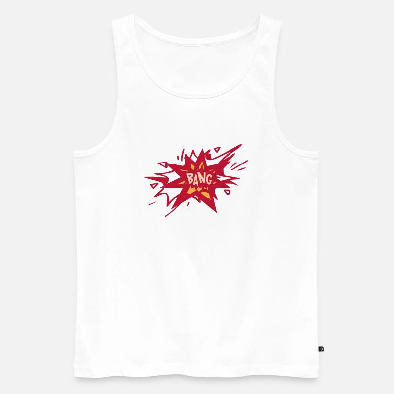 Comic Bang - Männer Premium Bio Tank Top - Weiß