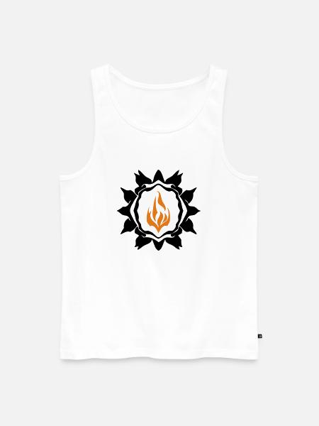 Feuer-Rune - Männer Premium Bio Tank Top - Weiß