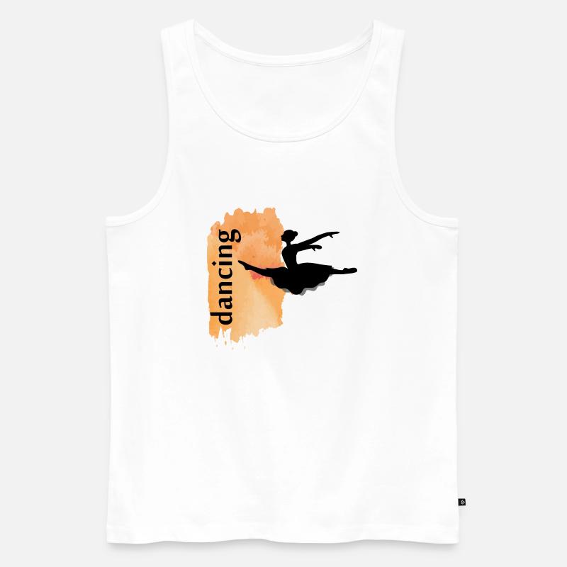 Dancing Dance Music - Männer Premium Bio Tank Top - Weiß