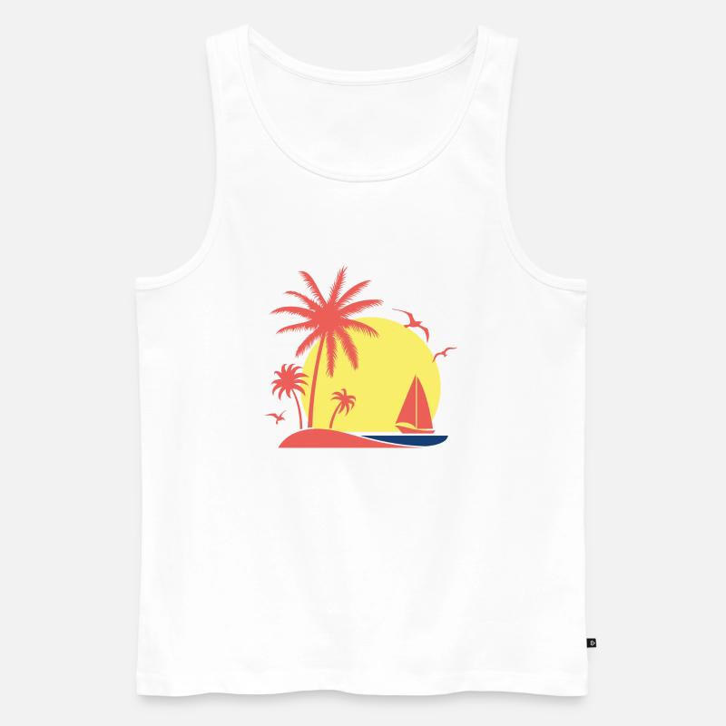 Sommer - Männer Premium Bio Tank Top - Weiß