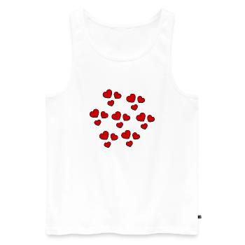 SAINT VALENTINE. bachelorette party. I LOVE YOU. I LOVE YOU. LOVE - Men's Premium Organic Tank Top - white - Front - Michal (187cm)