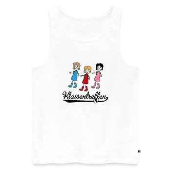 Lustiges Klassentreffen - Männer Premium Bio Tank Top - Weiß - Vorne - Michal (187cm)