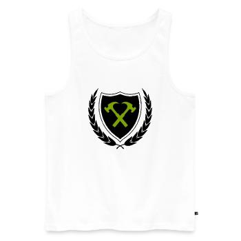 handwerker wappen - Männer Premium Bio Tank Top - Weiß - Vorne - Michal (187cm)