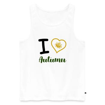 i love autumn - Männer Premium Bio Tank Top - Weiß - Vorne - Michal (187cm)