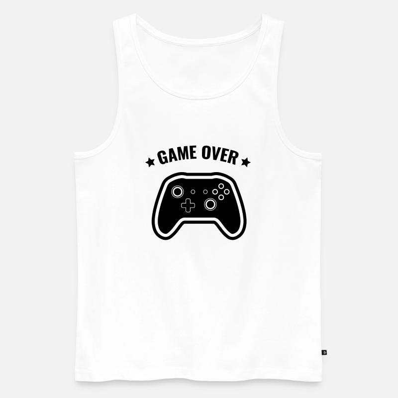 game over - Débardeur bio Premium Homme - blanc
