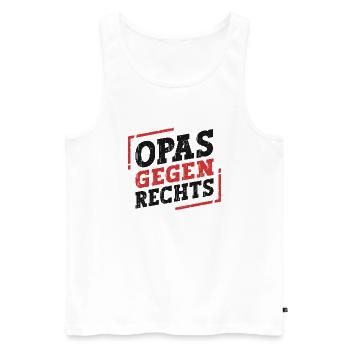 Opas Gegen Rechts - Männer Premium Bio Tank Top - Weiß - Vorne - Michal (187cm)