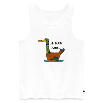 Je suis cool - Débardeur bio Premium Homme - blanc - Devant - Michal (187cm)