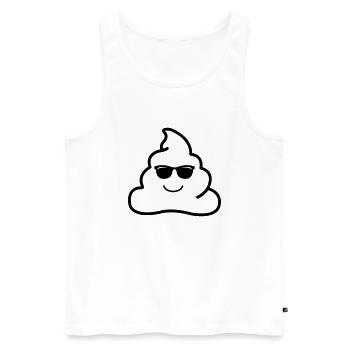 Cool poop - Men's Premium Organic Tank Top - white - Front - AI Model Male 178 light (178cm)
