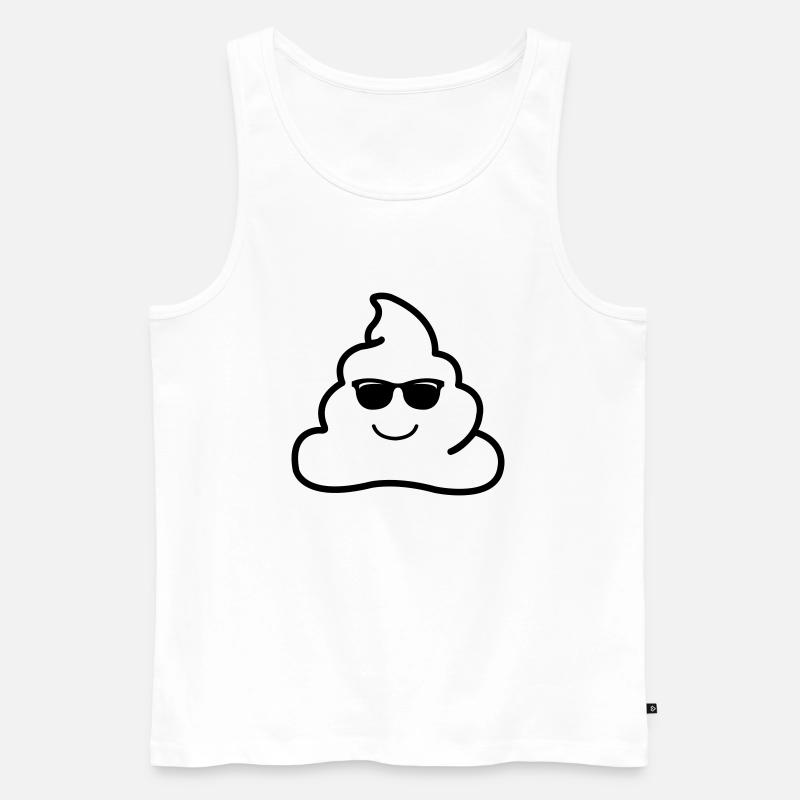 coole kacke - Männer Premium Bio Tank Top - Weiß