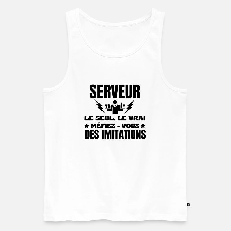 AUTHENTIC-SERVER - Männer Premium Bio Tank Top - Weiß