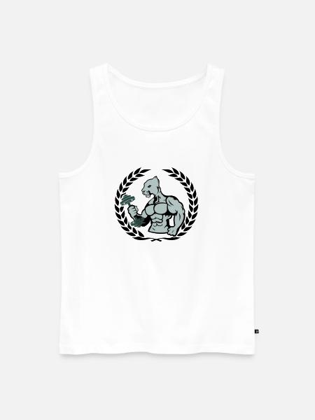 bodybuilder jaguar - Männer Premium Bio Tank Top - Weiß