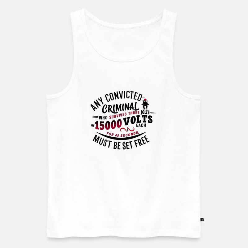Electric Justice: Freiheit oder Schicksal? - Männer Premium Bio Tank Top - Weiß