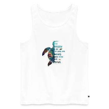Into the ocean - Men's Premium Organic Tank Top - white - Front - Michal (187cm)