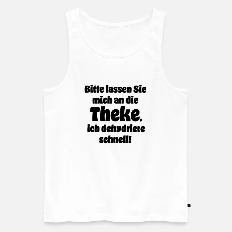An die Theke - Männer Premium Bio Tank Top - Weiß