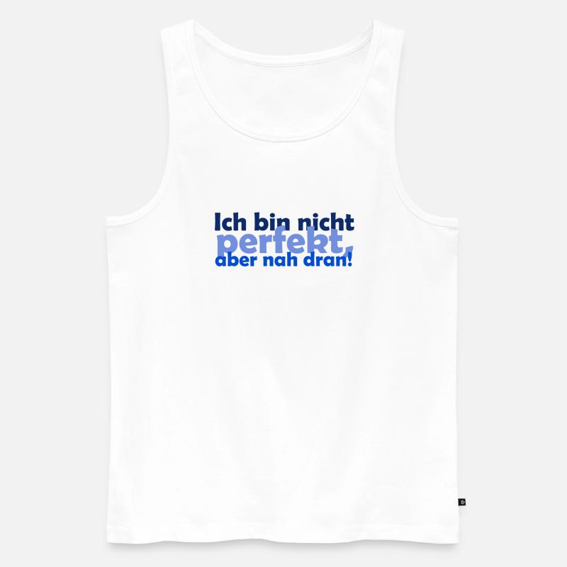 Perfekt nah dran - Männer Premium Bio Tank Top - Weiß