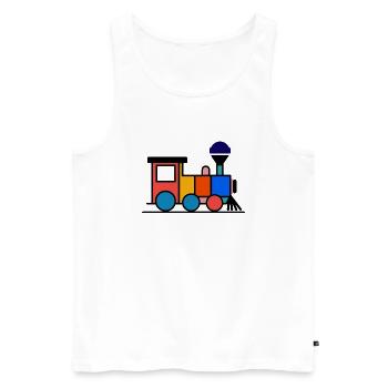 Children's Locomotive - Men's Premium Organic Tank Top - white - Front - Michal (187cm)