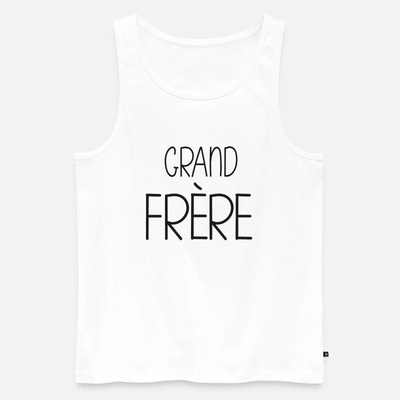 Großer Bruder - Fragin - Männer Premium Bio Tank Top - Weiß