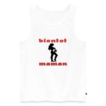Bald Mutter 2 - Männer Premium Bio Tank Top - Weiß - Vorne - Michal (187cm)