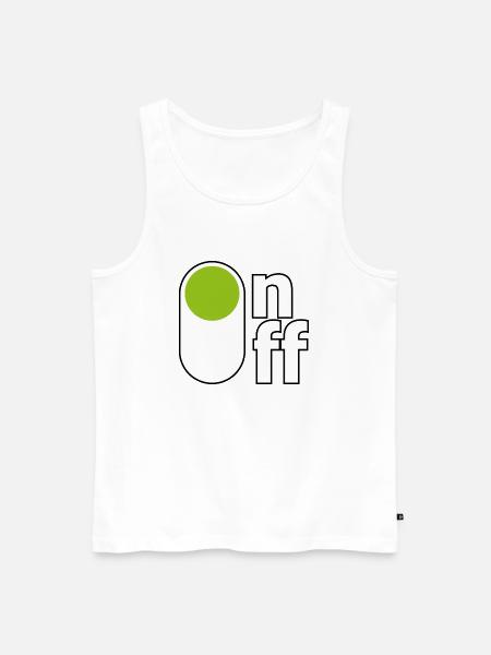 On/off - Männer Premium Bio Tank Top - Weiß