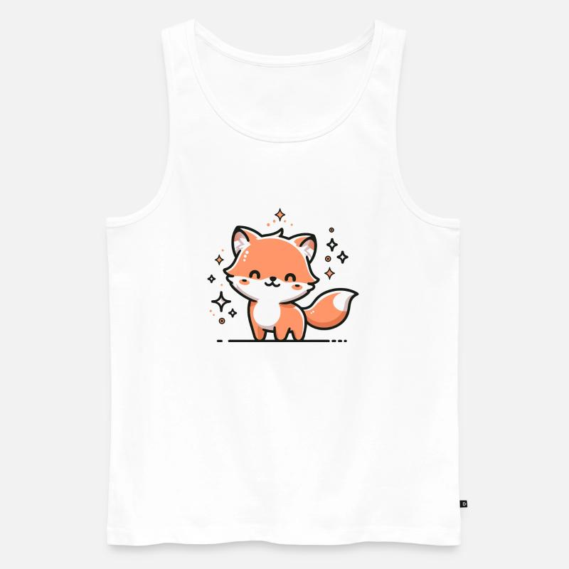 Fuchs - Männer Premium Bio Tank Top - Weiß