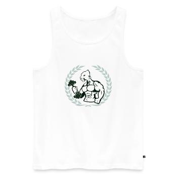 jaguar strong 1 - Männer Premium Bio Tank Top - Weiß - Vorne - Michal (187cm)