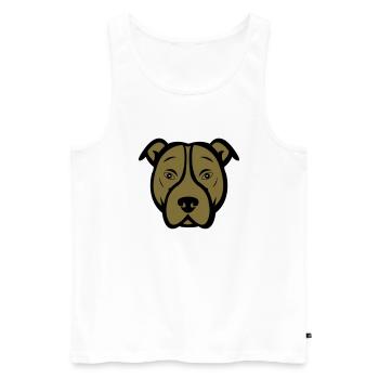Dog - Men's Premium Organic Tank Top - white - Front - Michal (187cm)